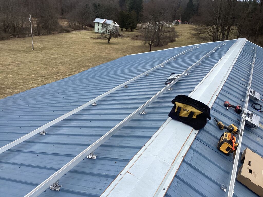 Metal roof install Pegasus Solar